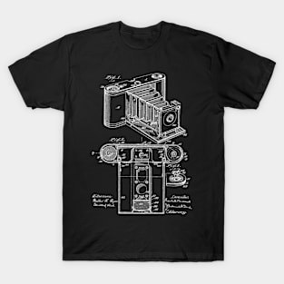 Photographic Camera Vintage Patent Hand Drawing T-Shirt
